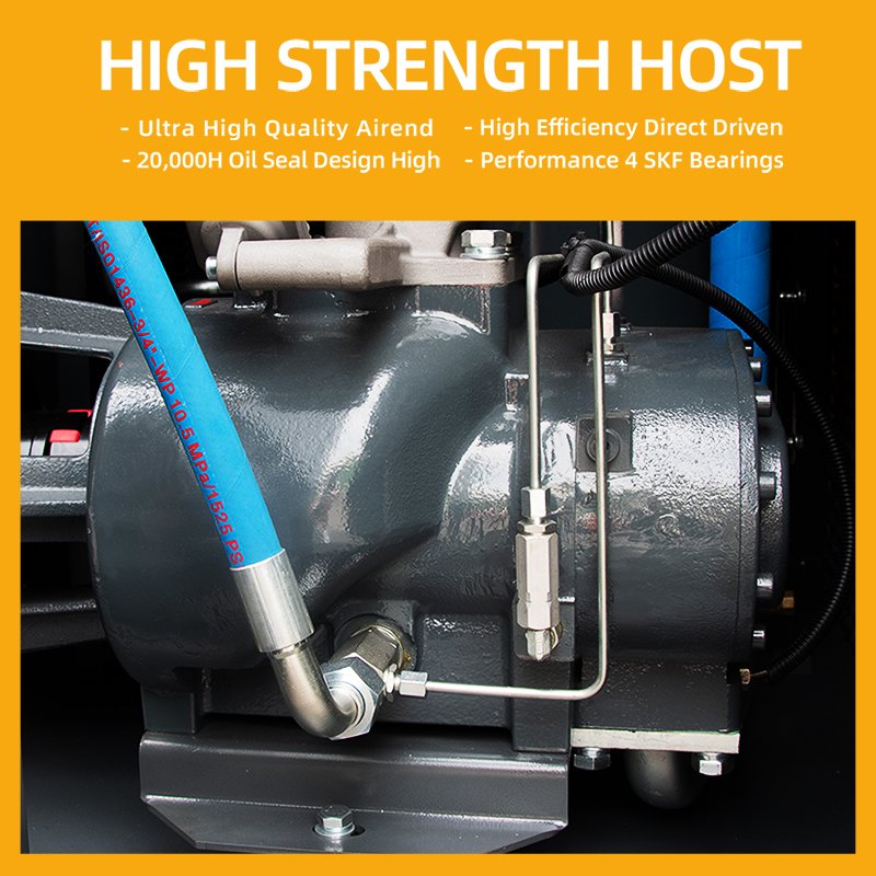HANDE 3.7KW 5.5KW 7.5KW 11KW 15KW 18.5KW 22KW 37KW 55KW 75KW 90KW 110KW 132KW 185KW 200KW Single Phase Screw Compressor Air