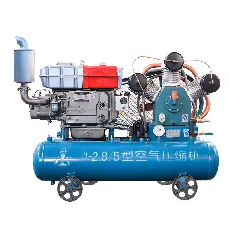 Kaishan Brand 113Psi Mining Diesel Engine 3 Cylinder Portable Piston Air Compressor for Rock Drill