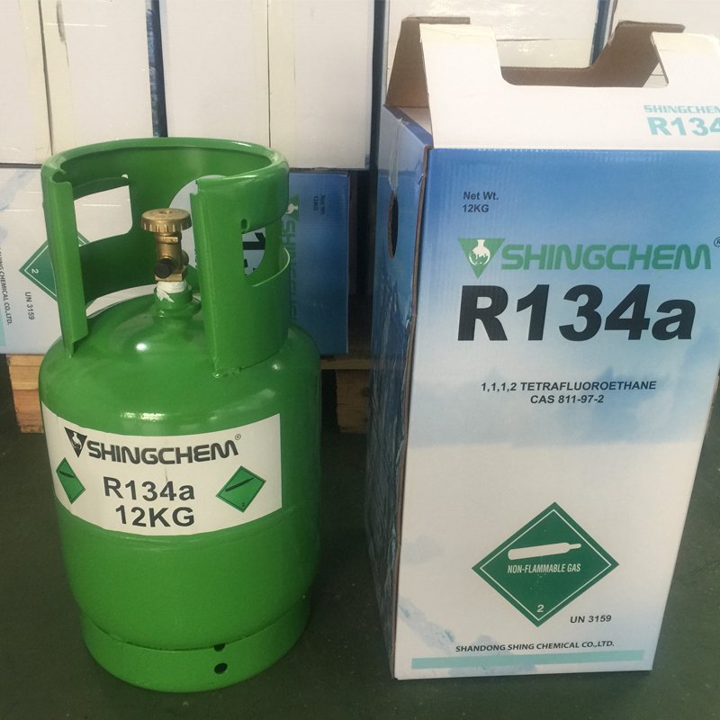 SHINGCHEM R134A Refillable Cylinders 12kg Refrigerant Gas Supplier Central Air Conditioning Refrigerant Gas R134