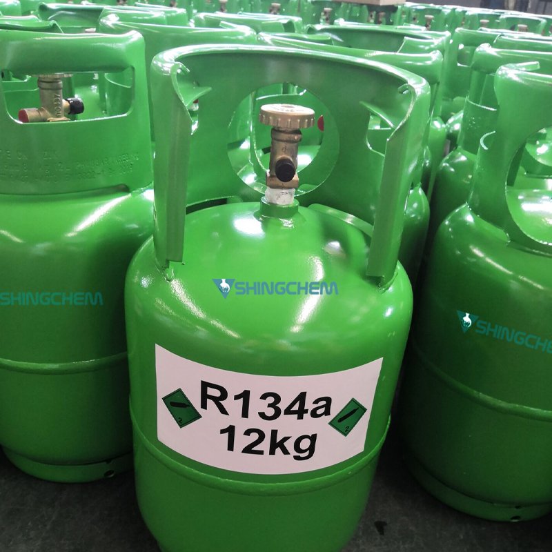 SHINGCHEM R134A Refillable Cylinders 12kg Refrigerant Gas Supplier Central Air Conditioning Refrigerant Gas R134