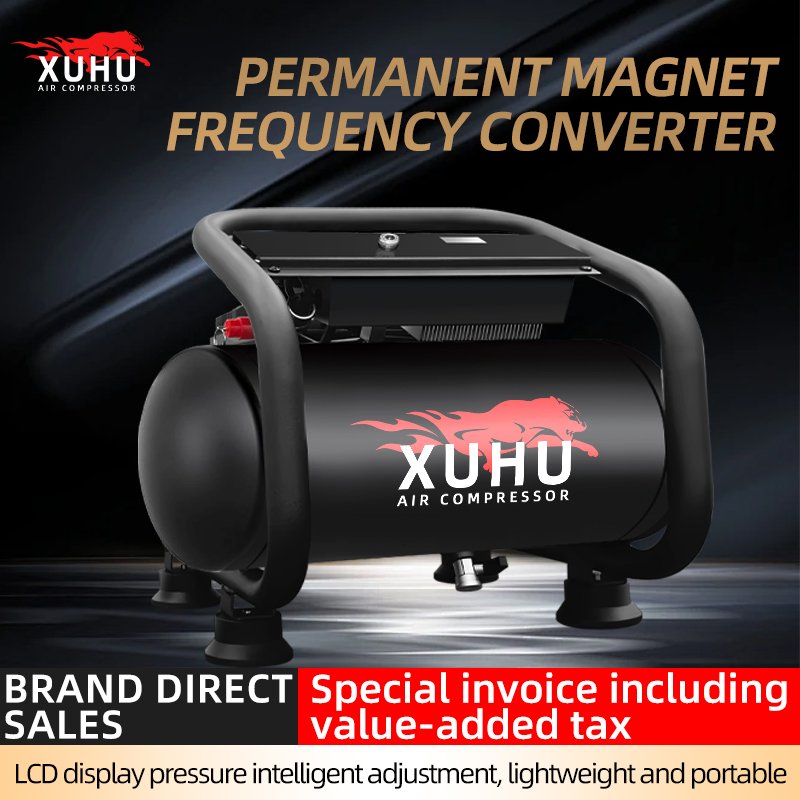 Low Noise Industrial Compressors 1.1KW 10Bar Permanent Magnet Frequency Portable Air Compressor