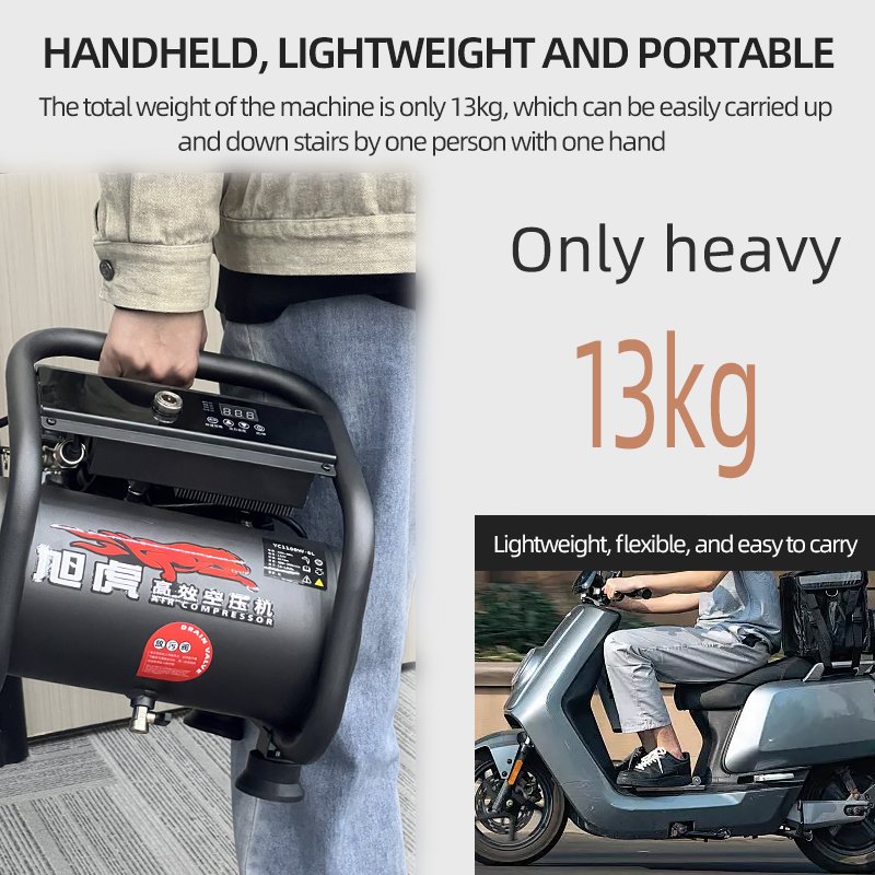 Low Noise Industrial Compressors 1.1KW 10Bar Permanent Magnet Frequency Portable Air Compressor