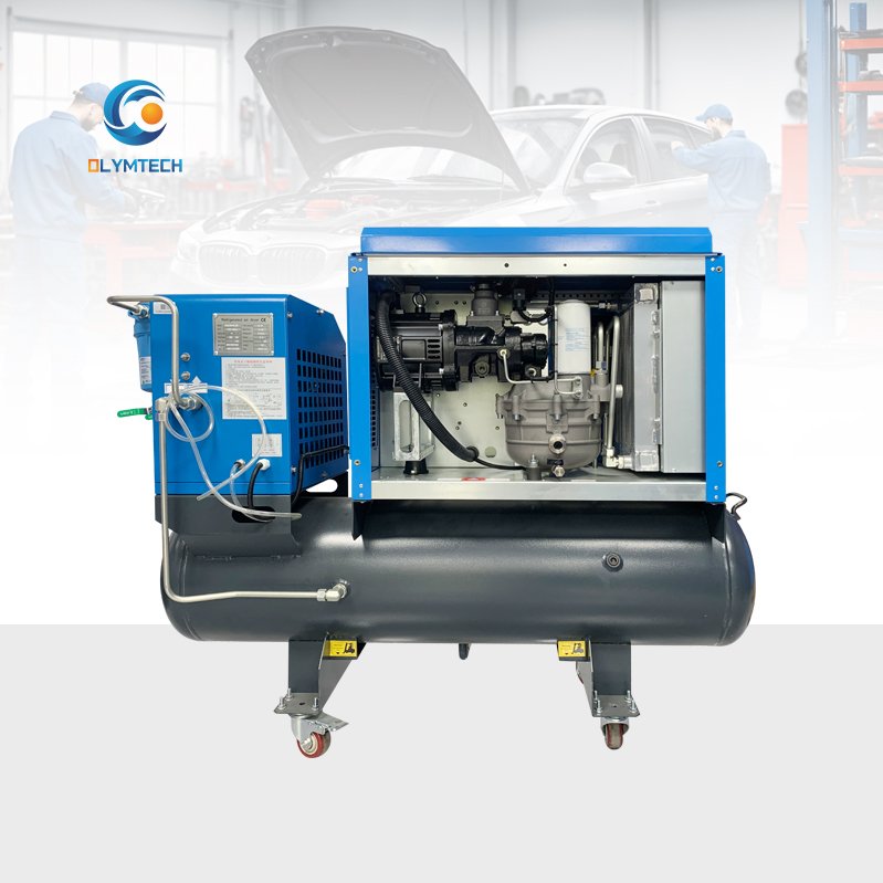 Professional 5.5KW Electric Single-Phase Screw Air Compressor 8bar 220V 50Hz Factory Cooling-Oxygen Gas Engine Motor Core