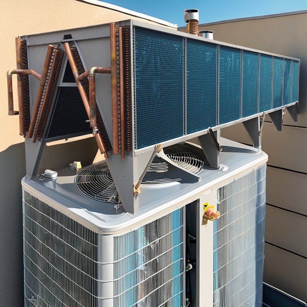 Air Conditioner V-shaped Condenser Unit Series Copper Tube Heat Exchanger Hydrophilic Aluminum Foil Fin Condenser