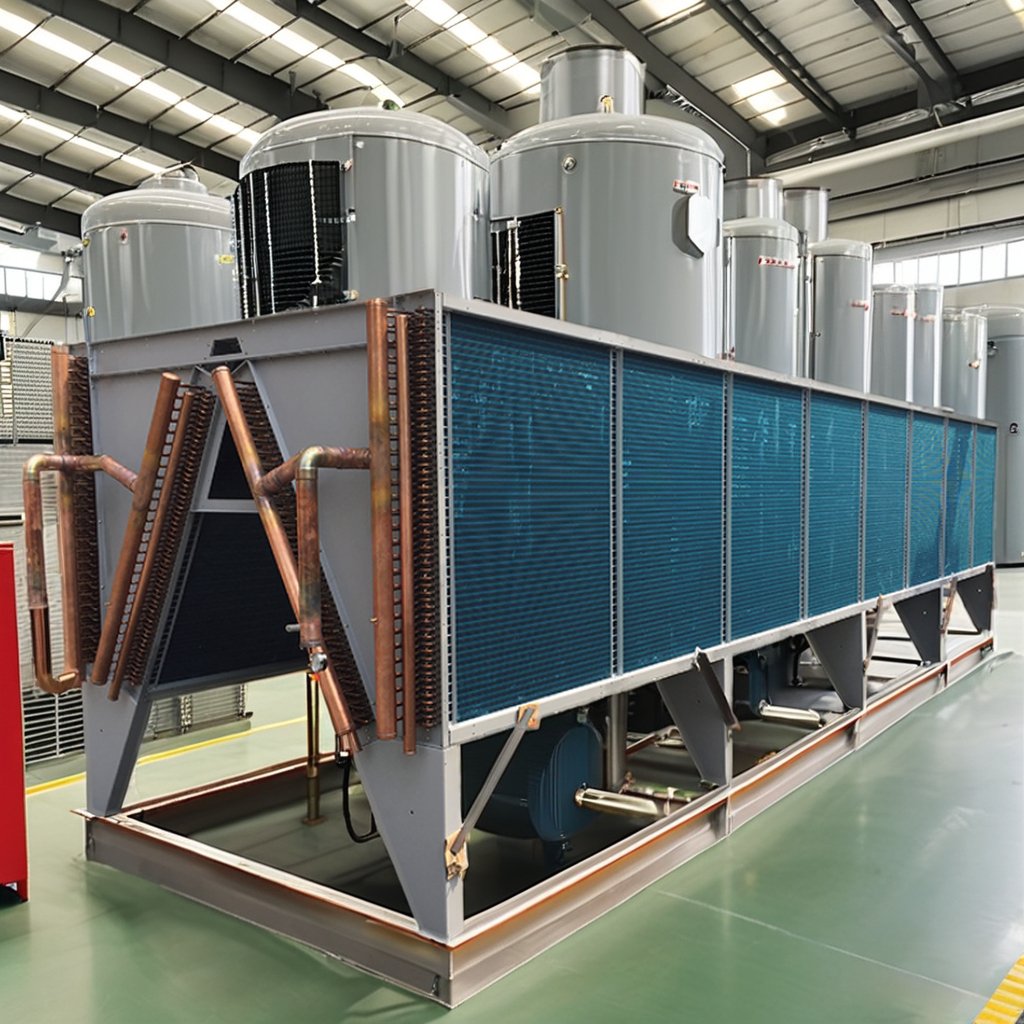 Air Conditioner V-shaped Condenser Unit Series Copper Tube Heat Exchanger Hydrophilic Aluminum Foil Fin Condenser