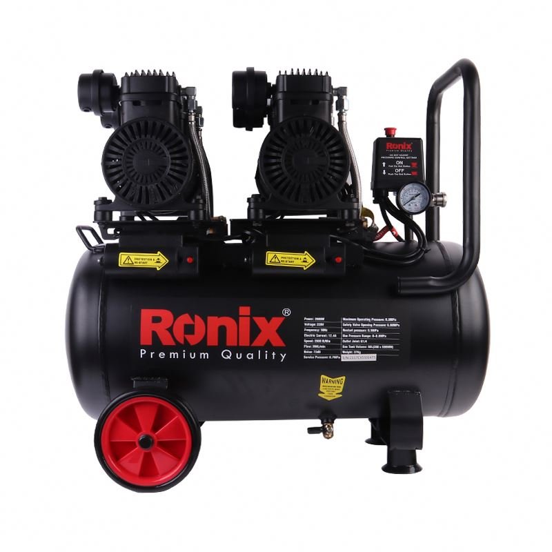 Ronix Rc-5013 Oil Less Air Compressor Noise Less Silent Type Air Compressor 50L Oil Less Silent Type 3.4Hp Silent Air Compressor