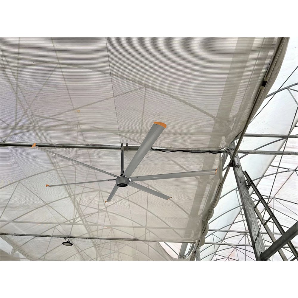 Kale High Volume Low Speed Industrial 1500w 12ft HVLS Fan Large Blades BLDC Big Ceiling Motor Fan