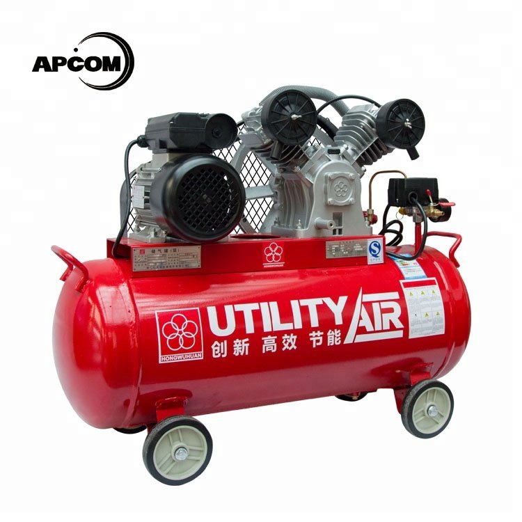 APCOM AirCompressor 100L 150L 200L 300L Single Phase 220V 100 150 200 300 L Liter tank 1.5KW 2 hp 2HP air Compressor De Ar Aire
