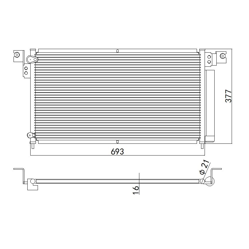 Aftermarket Car Auto Air Conditioning System Auto AC Condenser for HONDA ACCORD OEM 80100SDJW02