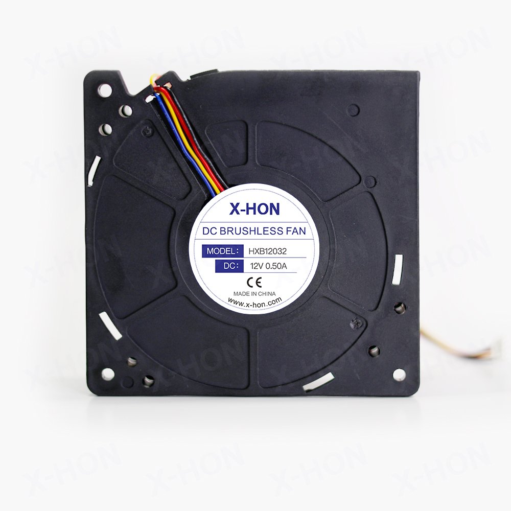 X-HON 12032 DC 12V 24V 48V Dual Ball Bearing DC Turbo Fan Booster Fan Brushless Cooling Fan
