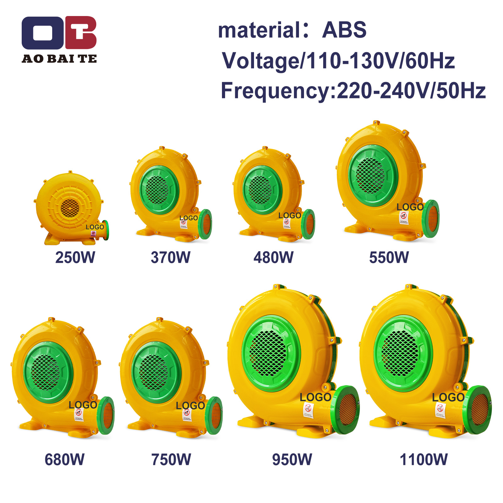 750 Watt Blower Manufacturing Blower air Inflatable Bounce House Bouncy Castle Using Inflatable air Blower for Inflatables
