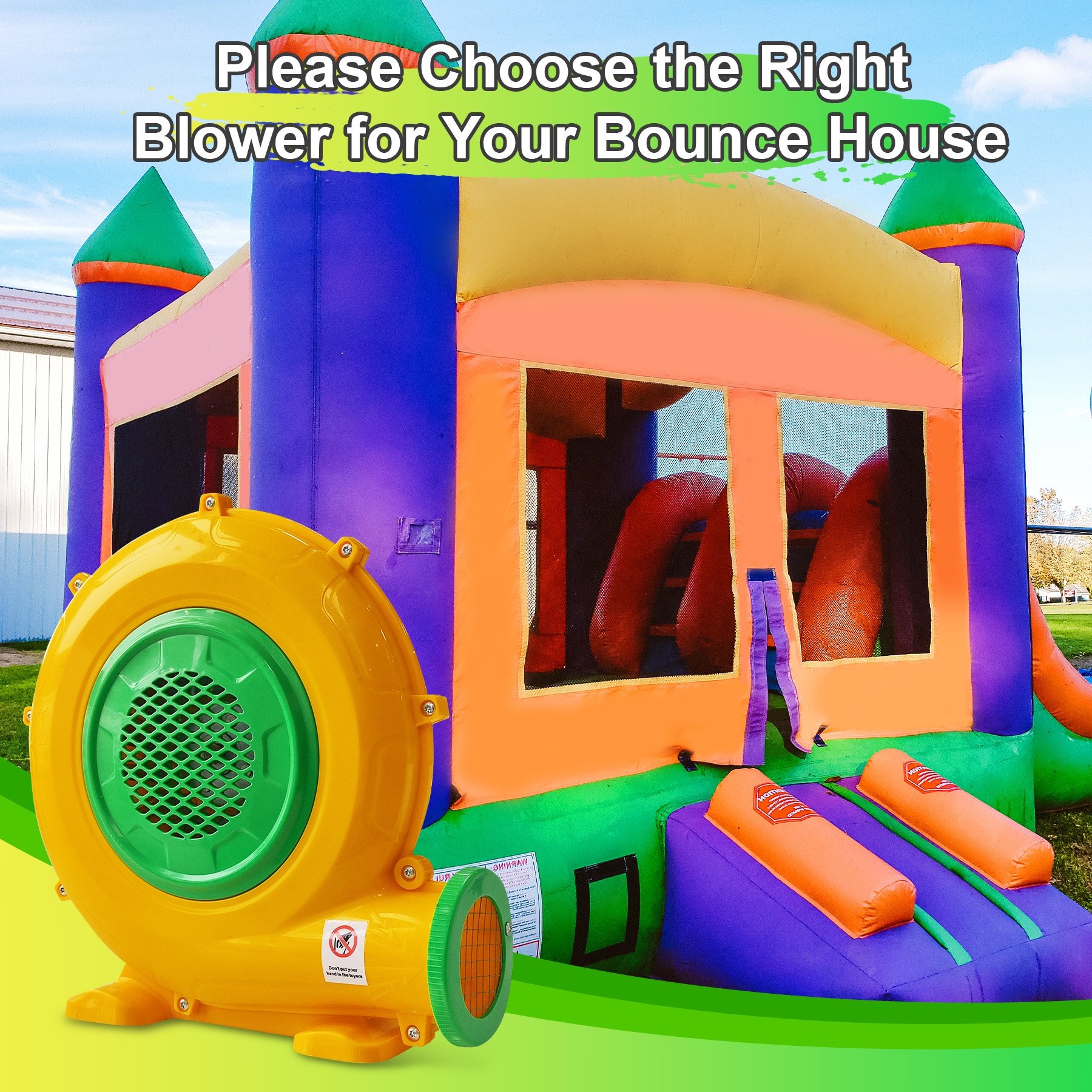 750 Watt Blower Manufacturing Blower air Inflatable Bounce House Bouncy Castle Using Inflatable air Blower for Inflatables