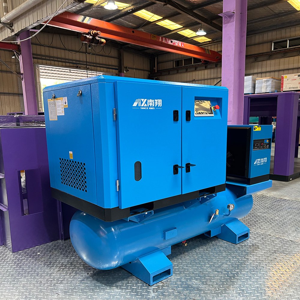 Low Noise All in One Air Compressor 15hp 11kw Integrated Screw Air Compressor With Air Dryer and Tank for