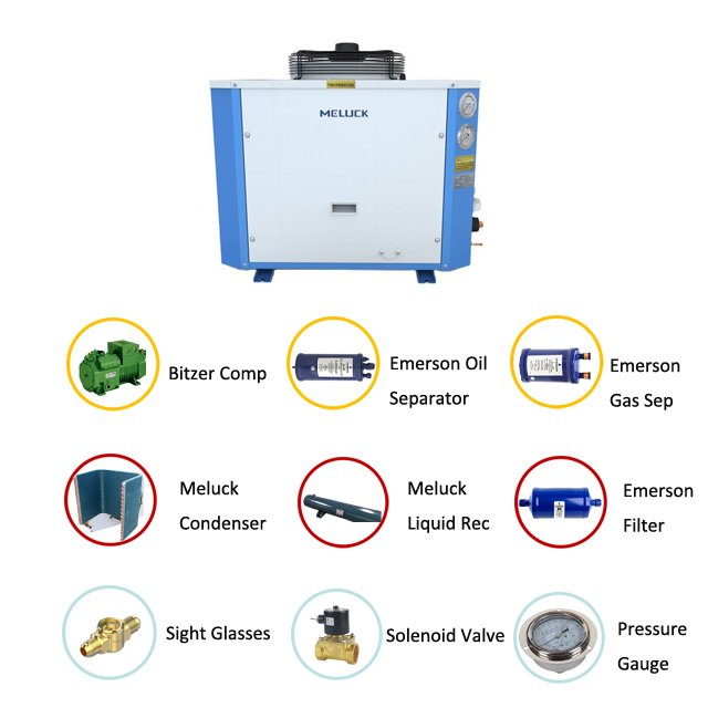 Industrial Air-Cooled Condensing Unit Compressors R410A Refrigeration Condensing Unit