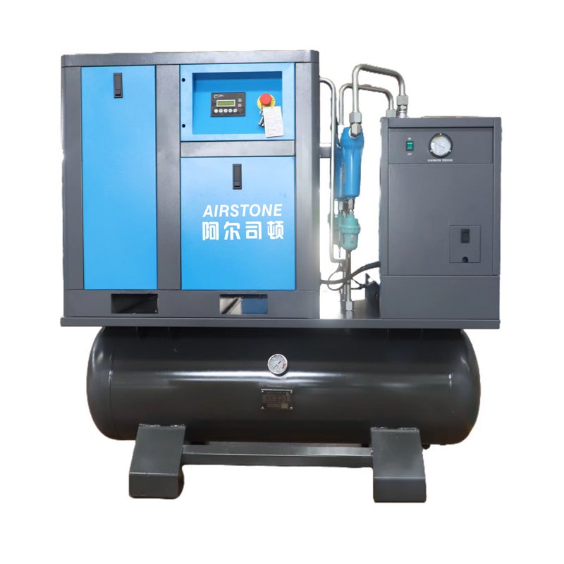 5.5KW 7.5KW 11KW 15KW All in One Screw Air Compressor With Air Dryer Tank 220V 60HZ 3Ph for South America