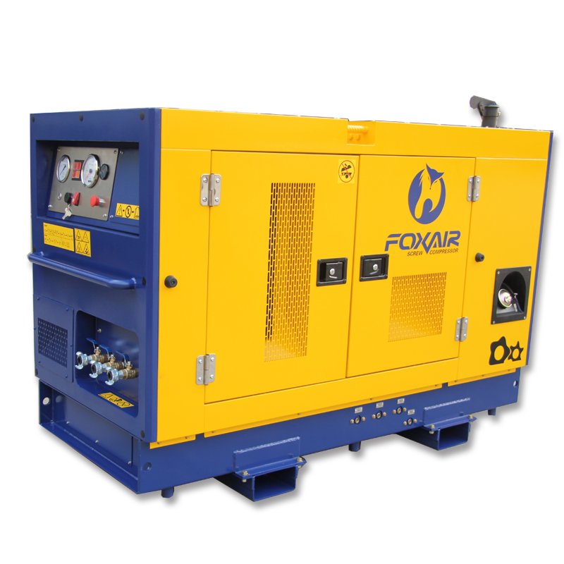 Stationary/mobile Screw diesel air Compressor 10m3 /min Pressure10bar 375CFM Used for Sand Blasting