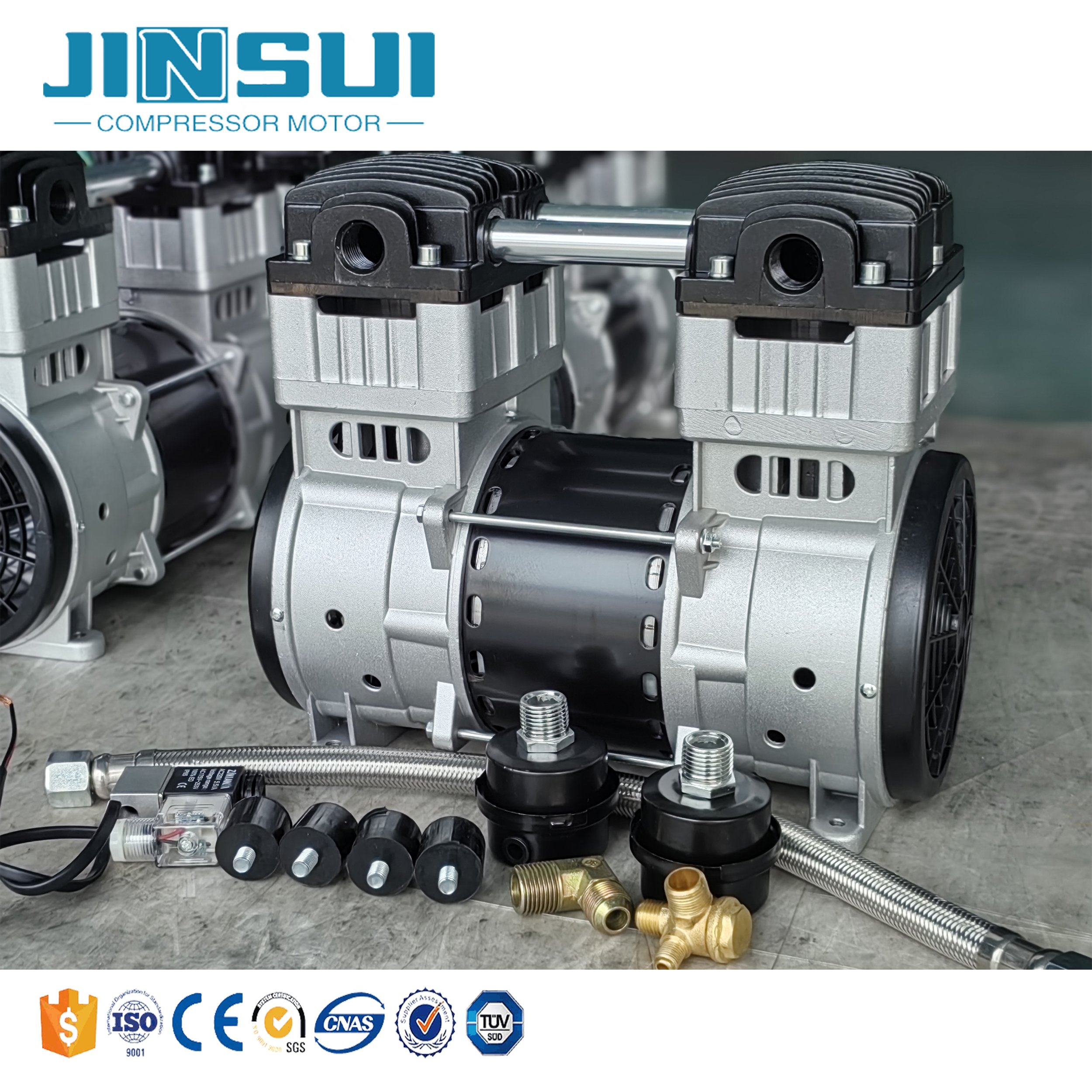 220V 1.5kw Electric Direct Drive Silent Air Compressor Compressors