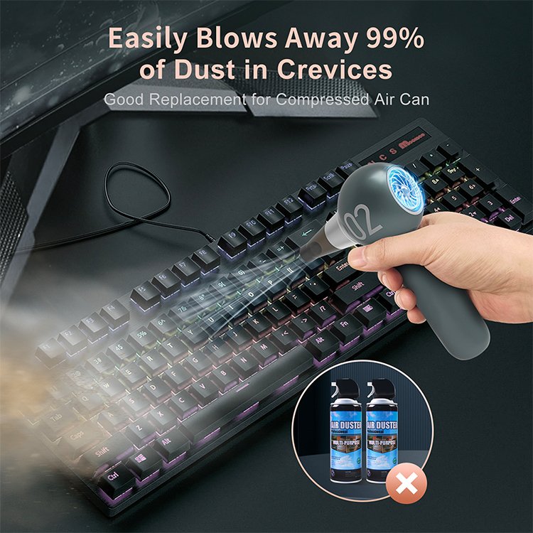 Jet Dryer 180000RPM Blower Electric Portable Air Duster Compressed Air Duster Jet Fan for Car Dry Keyboard Computer Cleaning