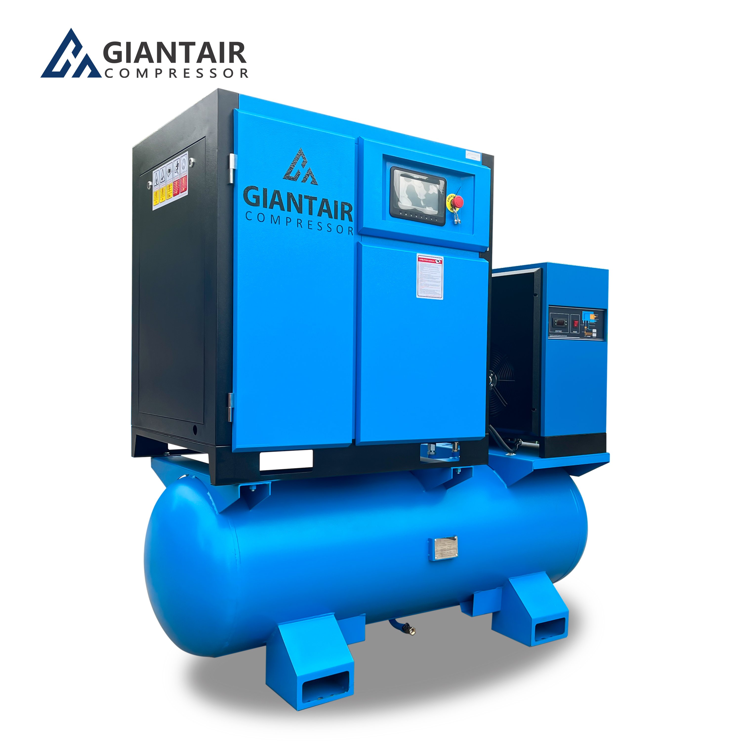 GIANTAIR 7.5KW 11KW 15KW 18.5 Energy Saving Rotary Screw Air Compressor PM VSD 4 in 1 Air-Compressors for Sand Blaster