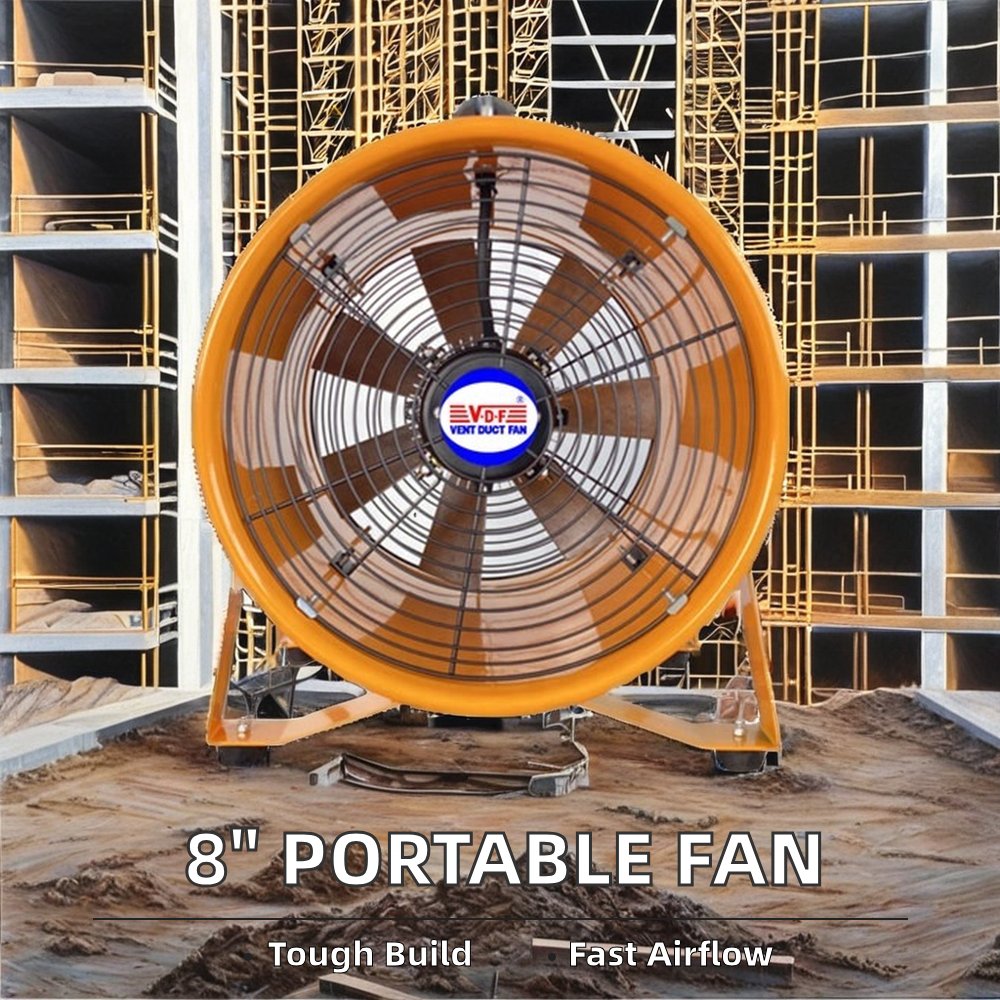 Industrial Axial Fan with Motor Core Components 220v Portable Smoke Exhaust Duct Fan Manufacturer-Supplied Ventilation Fan