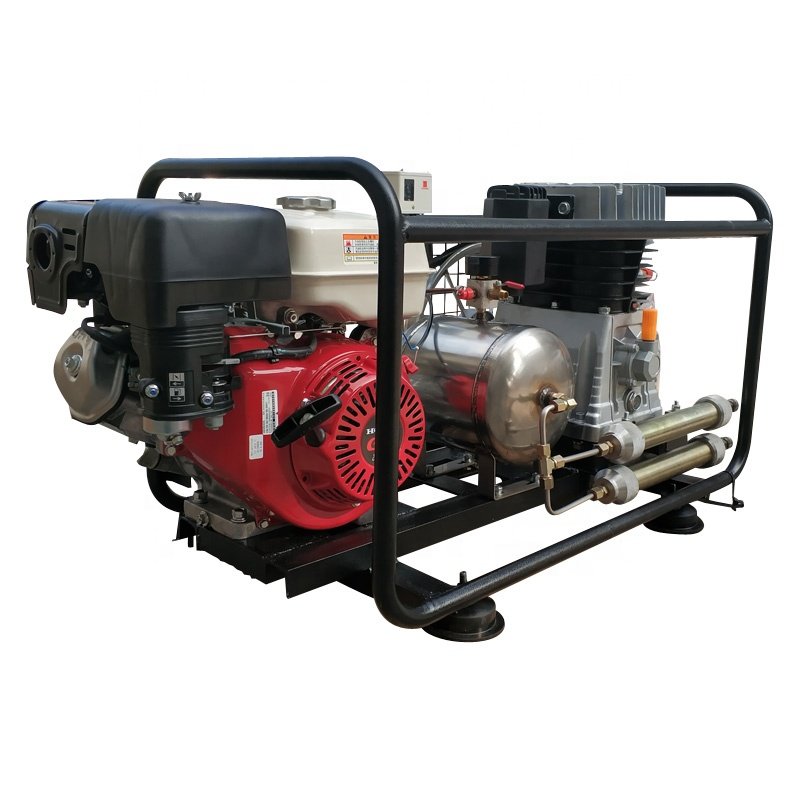 SCU90P Petrol Power Oil Less Diving Air Compressor 20cfm 550L/min with Hoses
