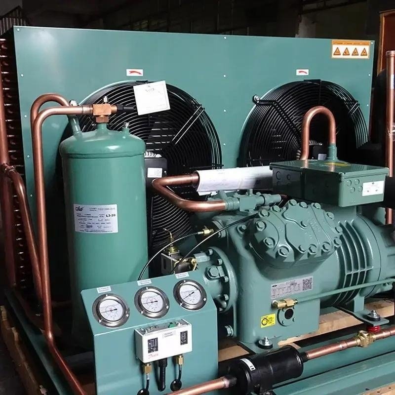 5/6/8/10/12Hp Medium Refrigeration Unit Air Cooled Open Type Cold Storage Compressor Condensing Unit