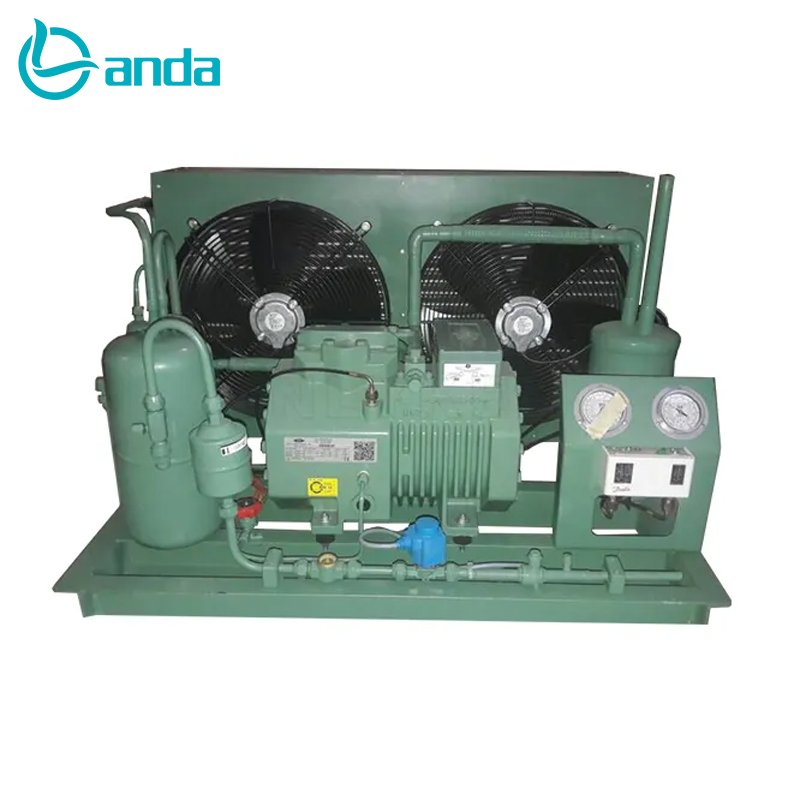 5/6/8/10/12Hp Medium Refrigeration Unit Air Cooled Open Type Cold Storage Compressor Condensing Unit