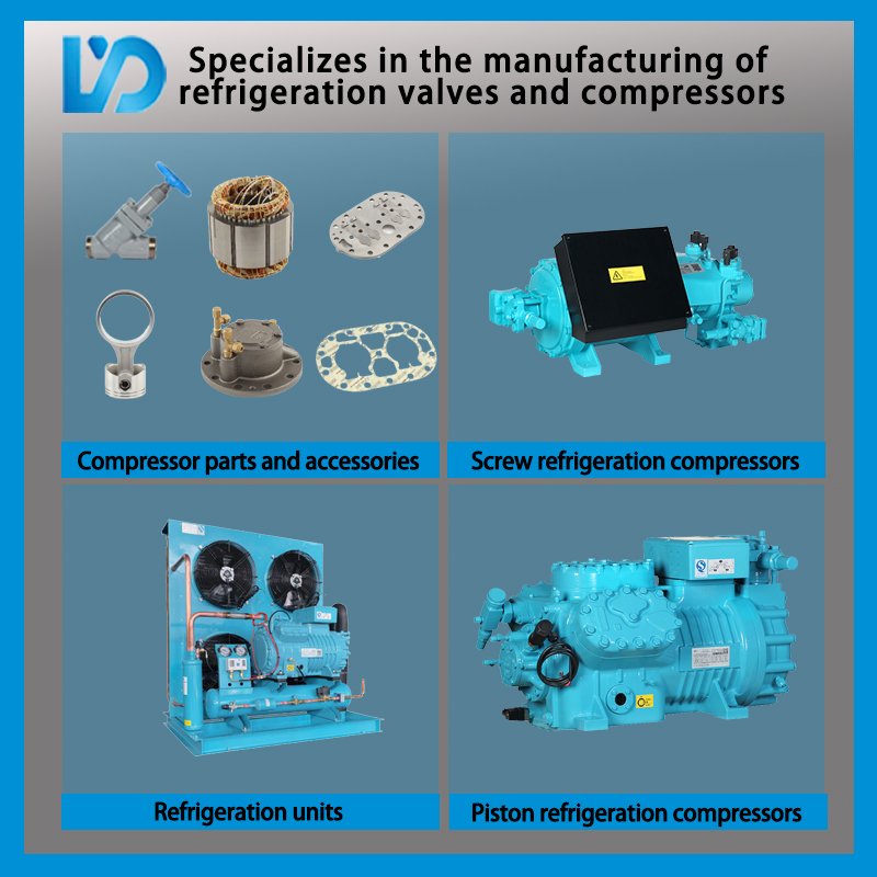 Customized Piston Refrigeration Compressor Units Motor Commercial Condensing Systems for Refrigerators Air