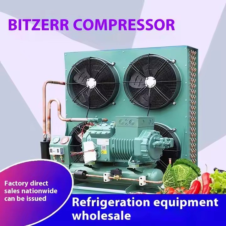 Customized Piston Refrigeration Compressor Units Motor Commercial Condensing Systems for Refrigerators Air