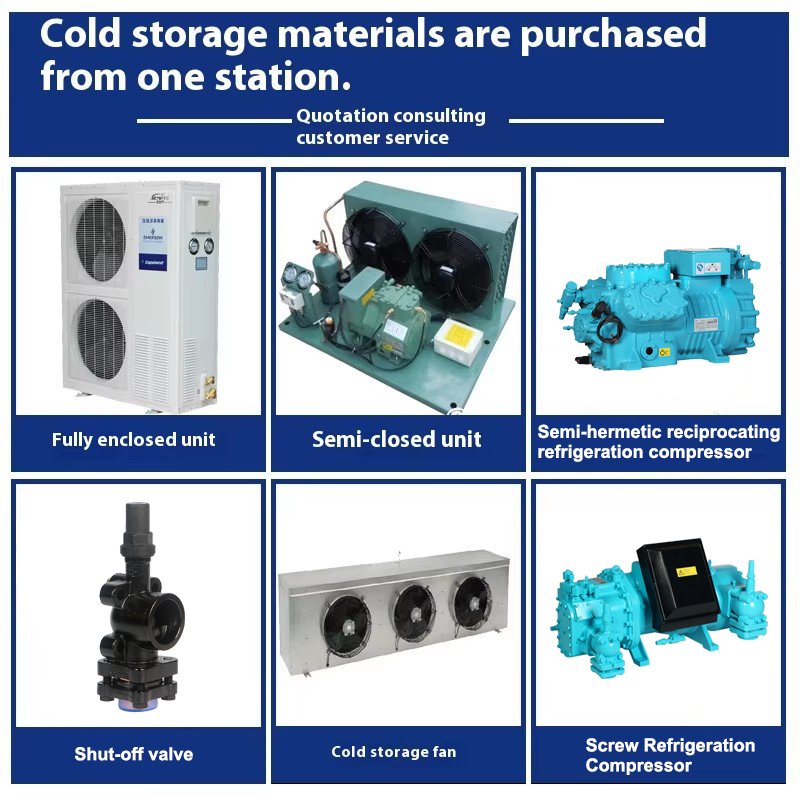 Customized Piston Refrigeration Compressor Units Motor Commercial Condensing Systems for Refrigerators Air