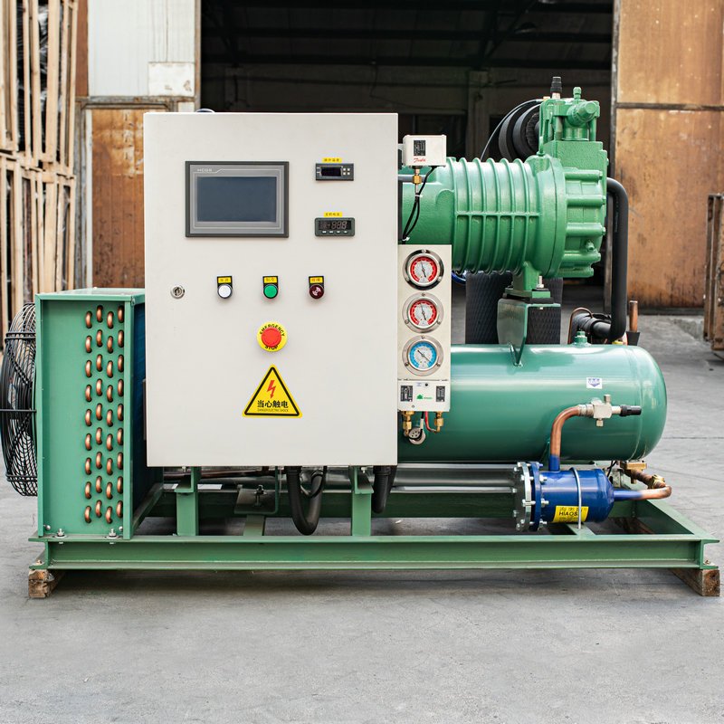 SP4L-1800 Piston 25Hp Compressor Refrigeration Equipment Air-Cooled Freezer Condensing Unit Of Refcomp For Hotel