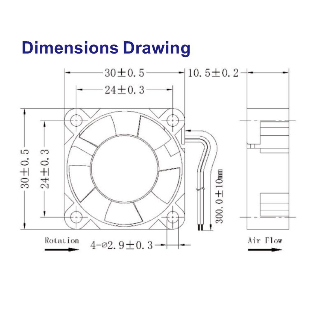 High Quality Mini 30mm Fan 3010 30x30x10 5v 12v 24v Dc Cooling Fan Cooler Small Centrifugal Fan