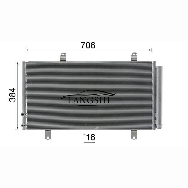 Langshi Factory 8846033100 Auto Part air Conditioning Ac Condenser for TOYOTA CAMRY LEXUS ES350 8846006190 8846006210 8846006220