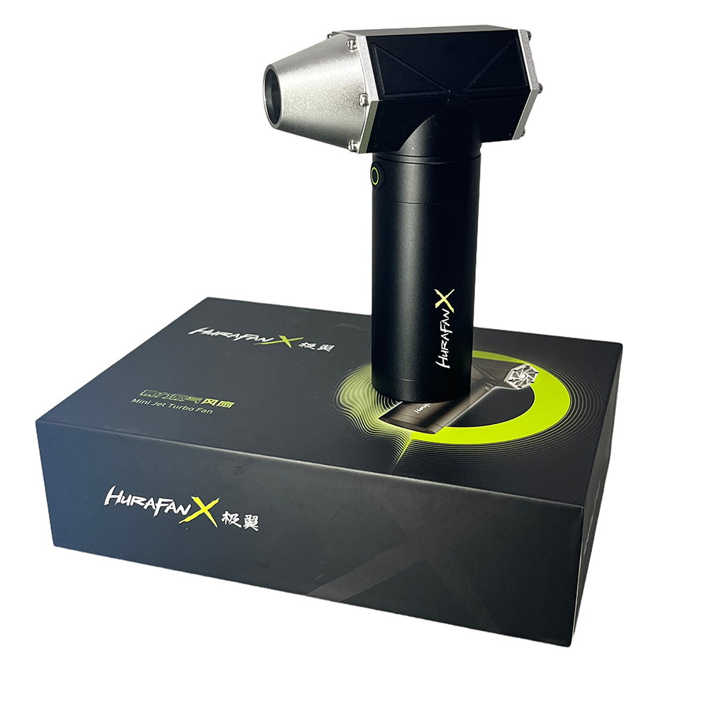 HurafanX Mini Turbo Jet Fan 110000rpm Battery-Powered Electric Brushless Blower for Car and RV Handheld Dry Hair Tool