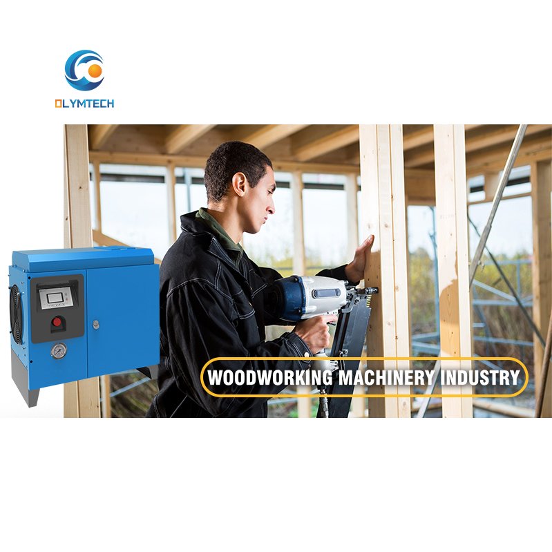 Small Factory 8-10Bar Single-Phase Screw Air Compressor High Efficiency PLC Stationary AC Engine Core Components Gas Used