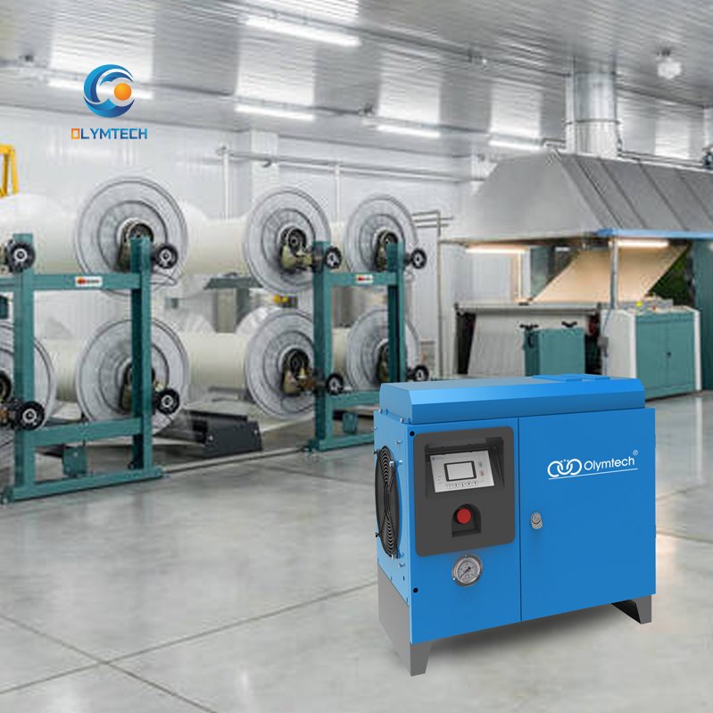 Small Factory 8-10Bar Single-Phase Screw Air Compressor High Efficiency PLC Stationary AC Engine Core Components Gas Used