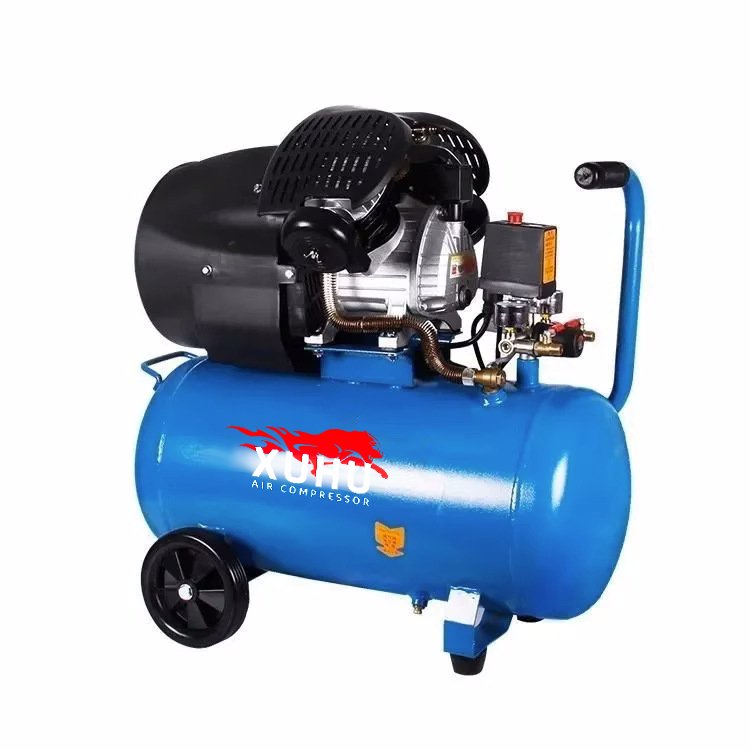 Portable 2hp 3hp 4hp Air Compressor with 8bar Direct-Driven Piston 50L Tank 220V 50HZ Engine Pump & Motor Air Cooled Lubricated