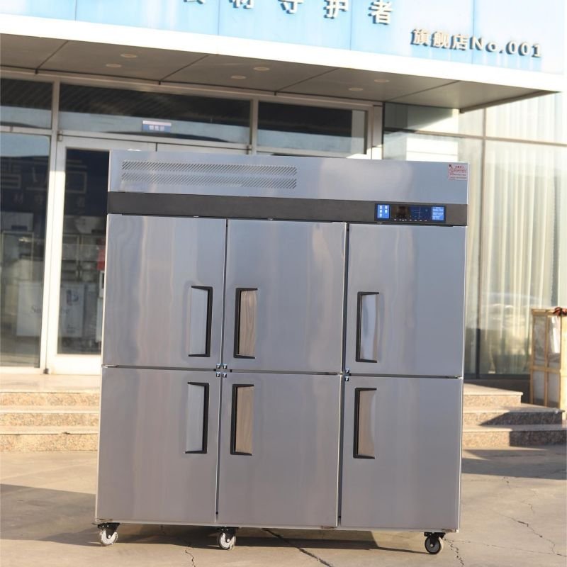 Xiangming Durable and Energy-saving 6-door All Stainless Steel Industrial Refrigerator, Commercial Vertical Kitchen Refrigerator