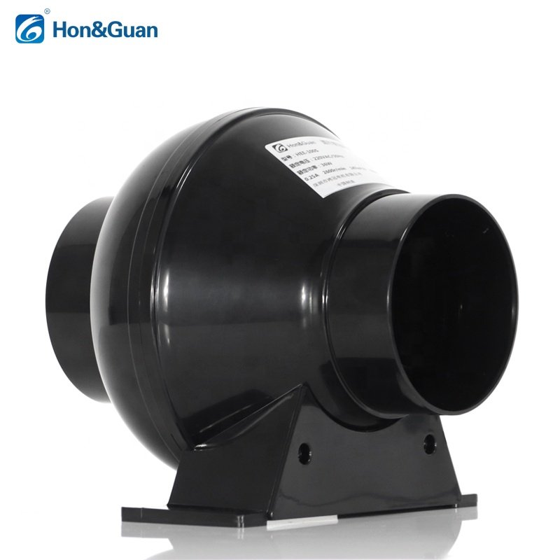 Hon&Guan Factory High Quality Big air Flow Low Noise Centrifugal Blower for Hydroponic Bathroom Kitchen HEE-100S