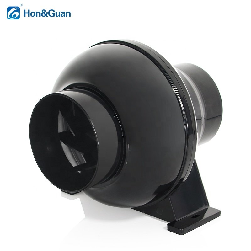Hon&Guan Factory High Quality Big air Flow Low Noise Centrifugal Blower for Hydroponic Bathroom Kitchen HEE-100S