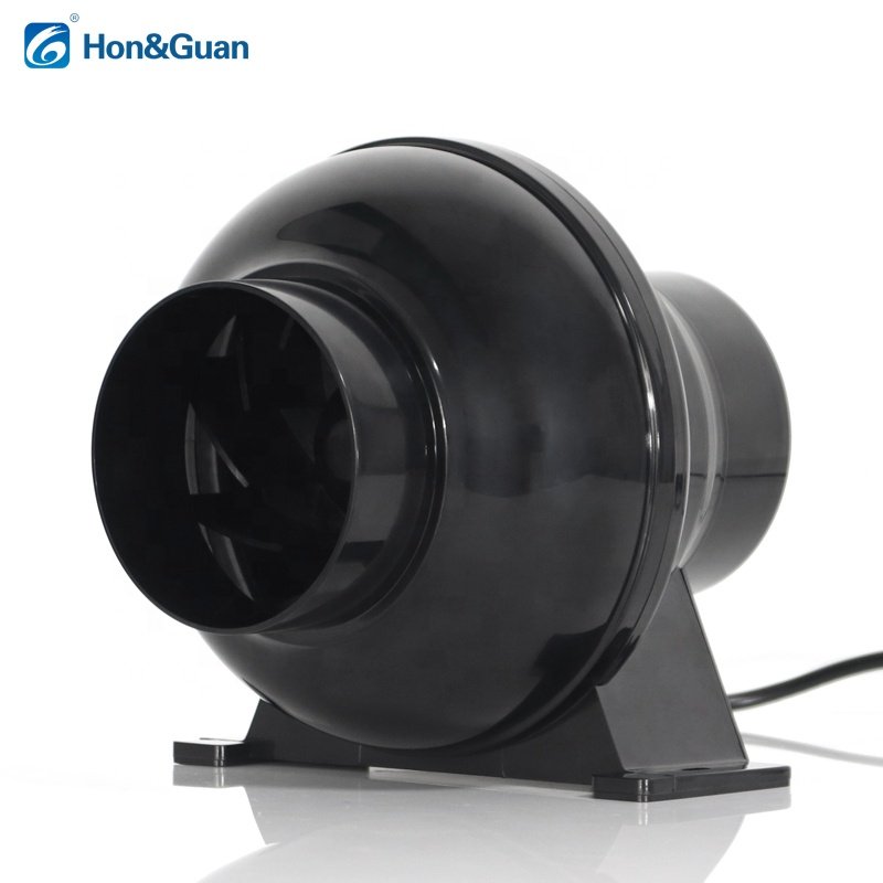 Hon&Guan Factory High Quality Big air Flow Low Noise Centrifugal Blower for Hydroponic Bathroom Kitchen HEE-100S