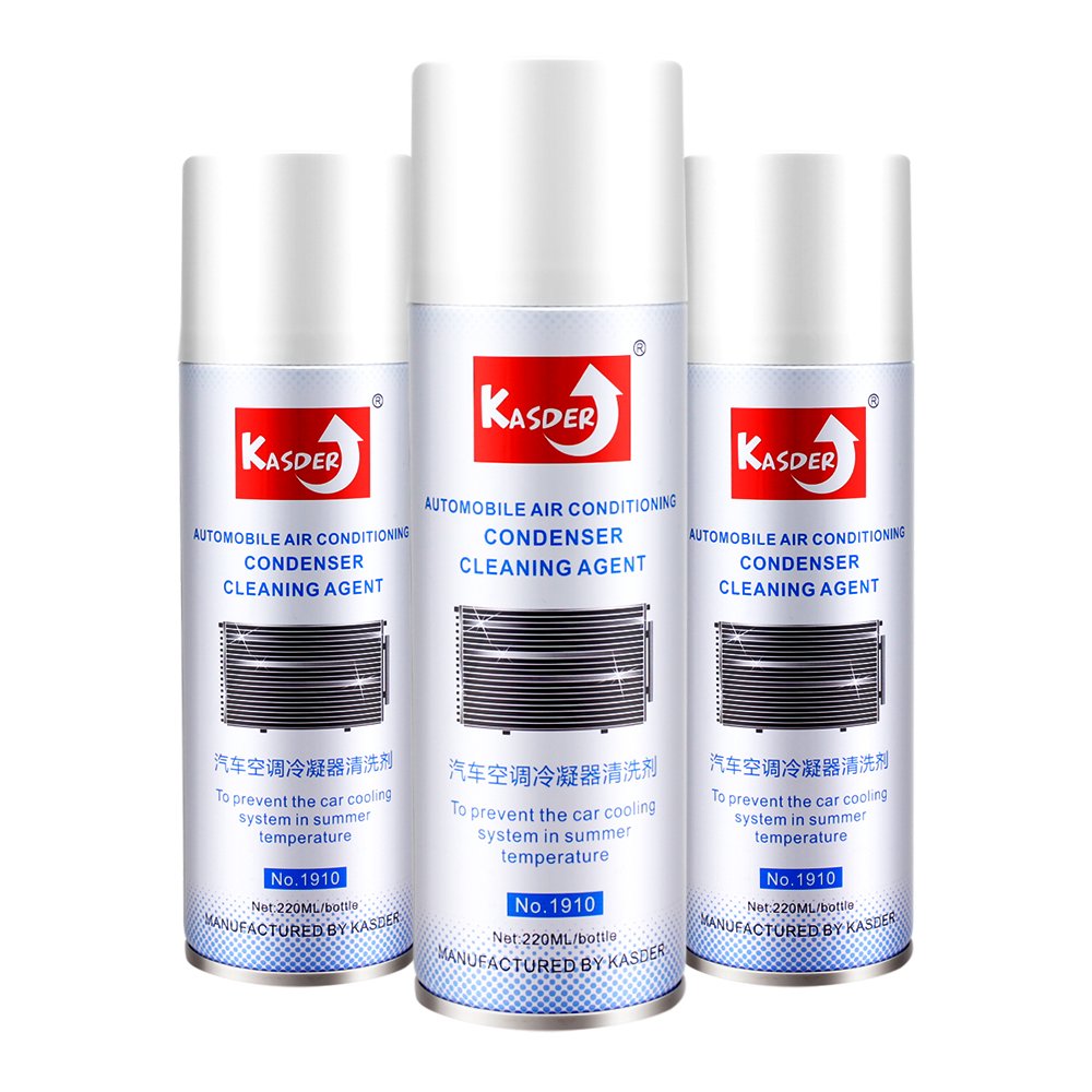 Kasder Car Ac air Condenser Cleaner Hvac A.c Cooling Coil Cleaner Foam Spray for air Conditioner with Foaming for A/c Cleaning