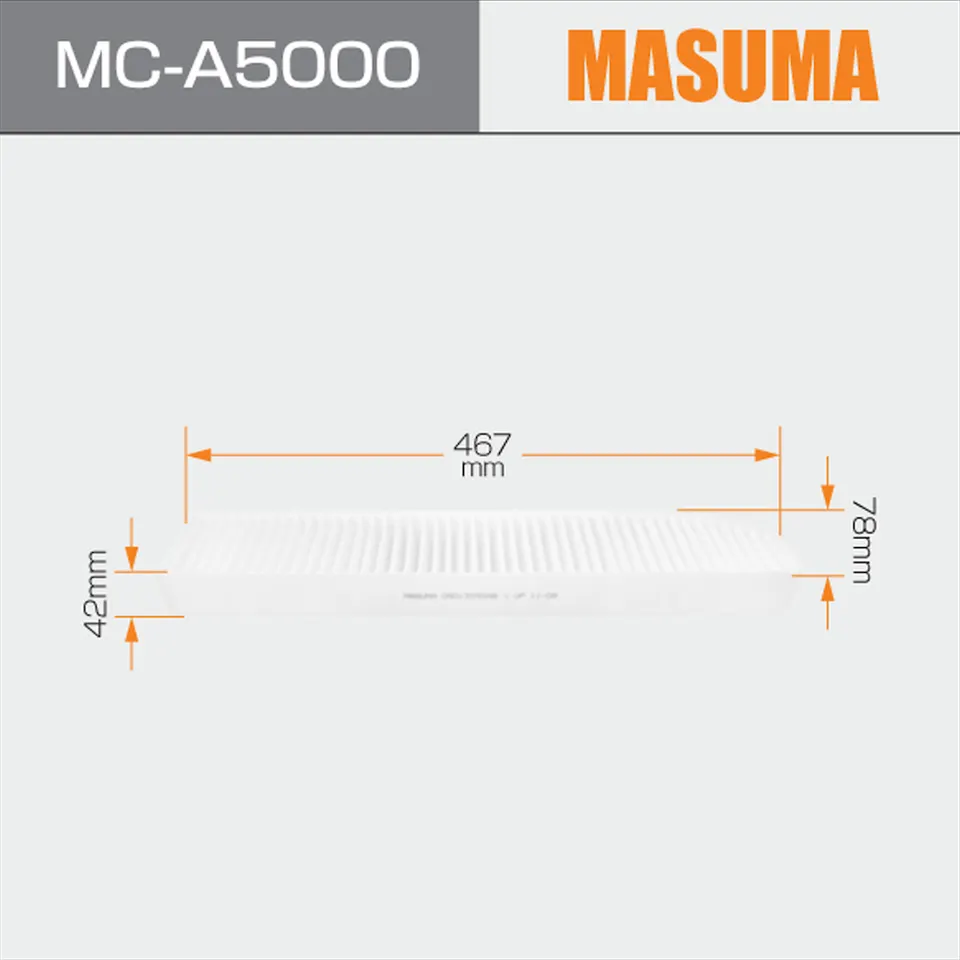 MASUMA MC-A5000 China Made Automotive Cabin Filter Car Aircon Filter 802910Saa0J51 Wholesale Auto Cabin Filter for JEEP