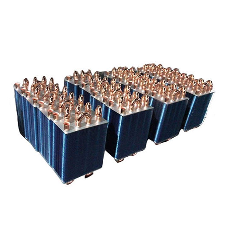 Copper Tube Small Ac Condenser Aluminum Fin Evaporator Coil Blue Fin Copper Coil Mini Condenser