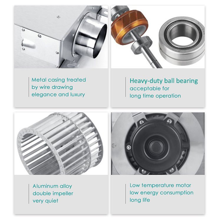 Acoustic Box Fan Backward Curved Impeller Centrifugal Blower DC Cabinet Fan for Ventilation