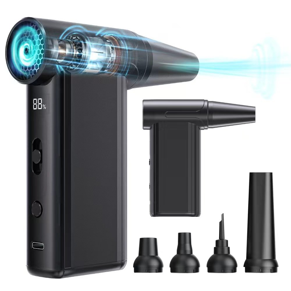 Electric Turbo Fan Blower Air Duster 130000rpm Turbofan Potable Rechargeable Hair Dryer Mini Jet Fan