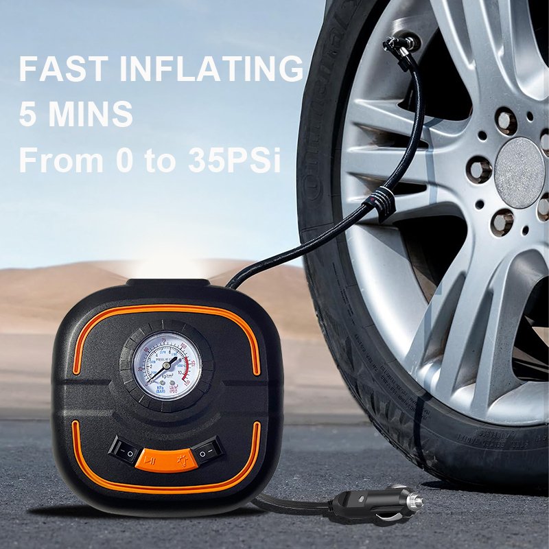 Newest air Pump Tire Inflator Air Compressor for Car Bike Ball 12V Car Motorcycle Scooter Bicycle Bike Tire