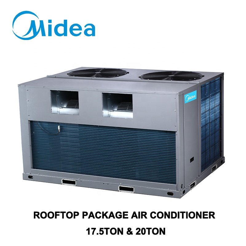 Midea Mounted Mounting Axial Fan Centrifugal Fan Ac Motor Rooftop Air Conditioning Unit R410a 50hz 15ton Rooftop Package