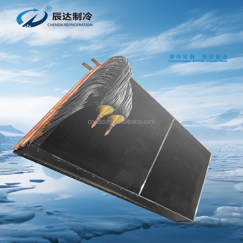 Heat Pump System Copper tube aluminum fin Coil Heat Exchanger for air Conditioners Chillers Ice Machines
