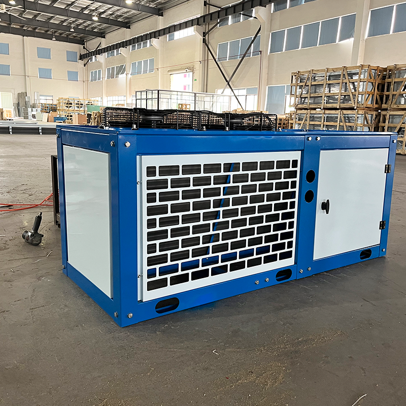 Walk in Cooler Refrigeration Unit V Type Air Cooled Condenser Freezer Condensing Unit